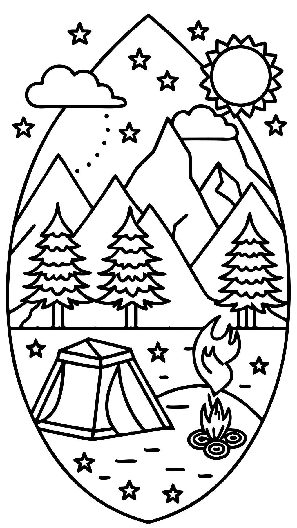 printable camping coloring pages